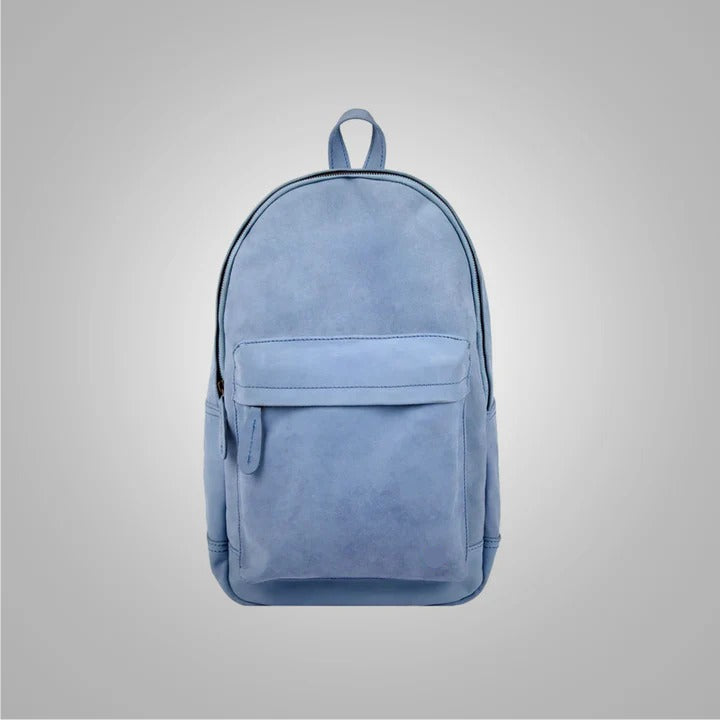 Men’s Handmade Premium Blue Leather Backpack
