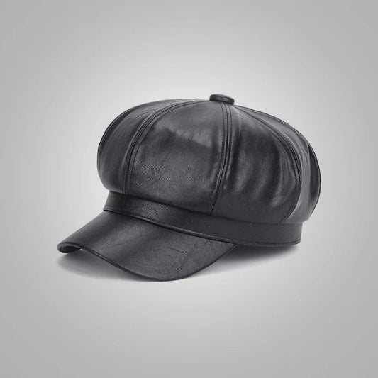 Women’s Sheepskin Handmade Black Hat - Premium Quality