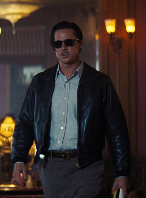 Brad Pitt Babylon Jack Conrad Black Leather Jacket