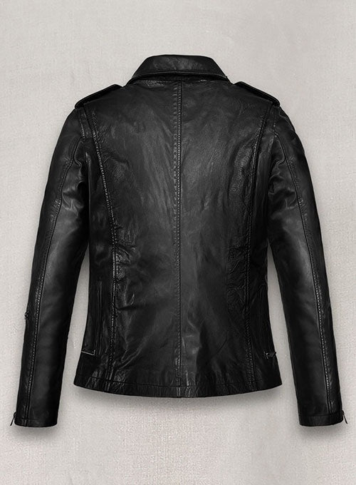 Cameron Diaz Annie Black Leather Biker Jacket