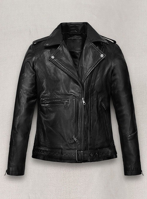 Cameron Diaz Annie Black Leather Biker Jacket