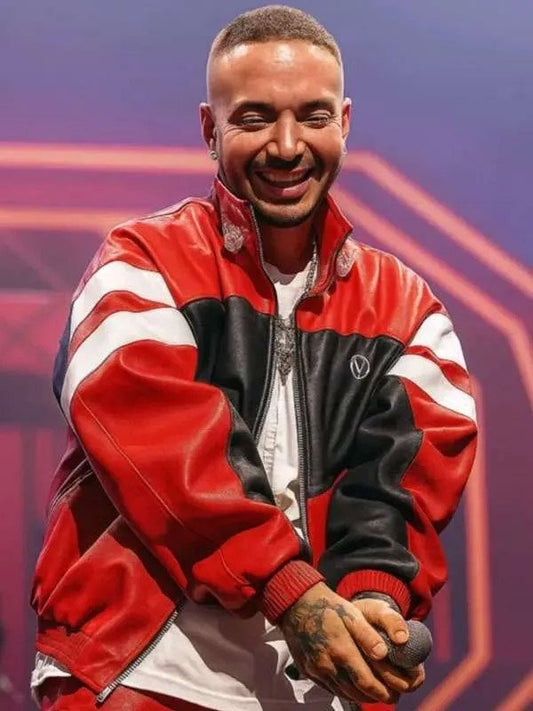 J Balvin MTV Awards Colorful Leather Jacket
