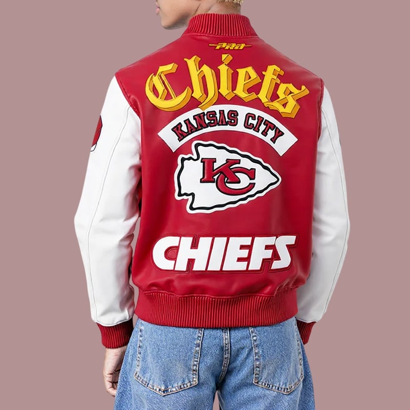 Kansas City Chiefs Red Varsity Leather Jacket