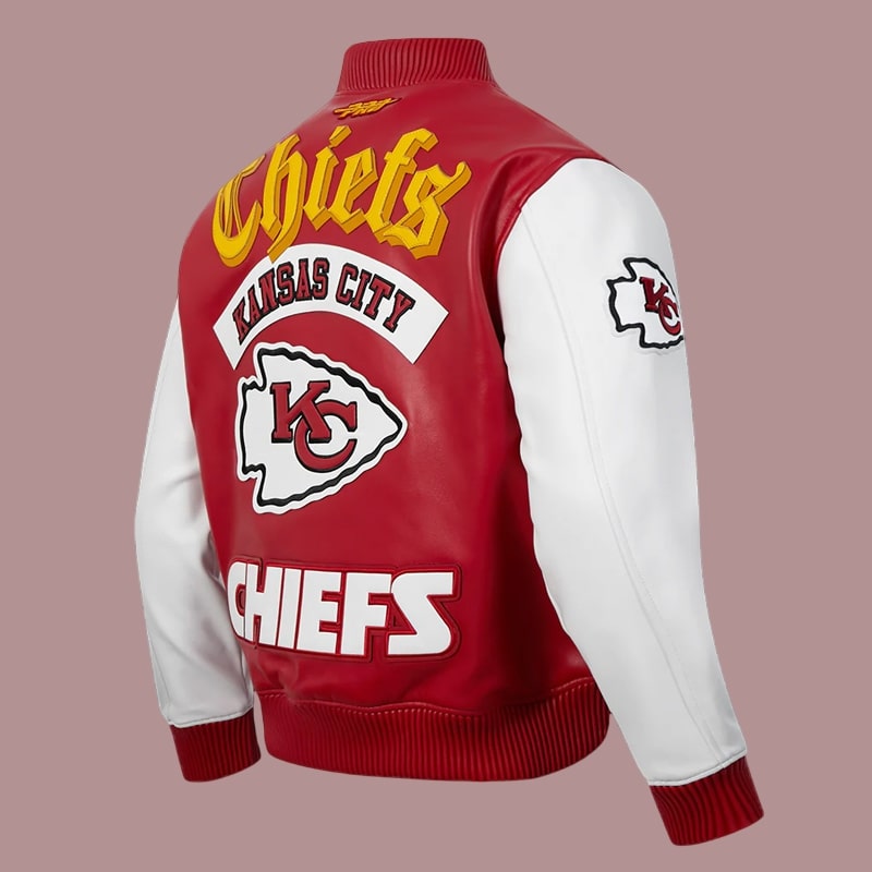 Kansas City Chiefs Red Varsity Leather Jacket