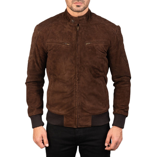 Men's Rustic Brown Suede Leather Jacket – Vintage Style Redefined