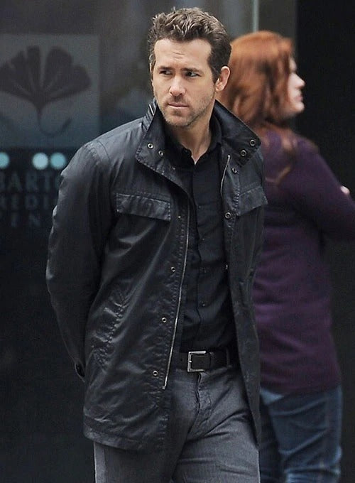 Ryan Reynolds R.I.P.D Nick Walker Black Leather Jacket
