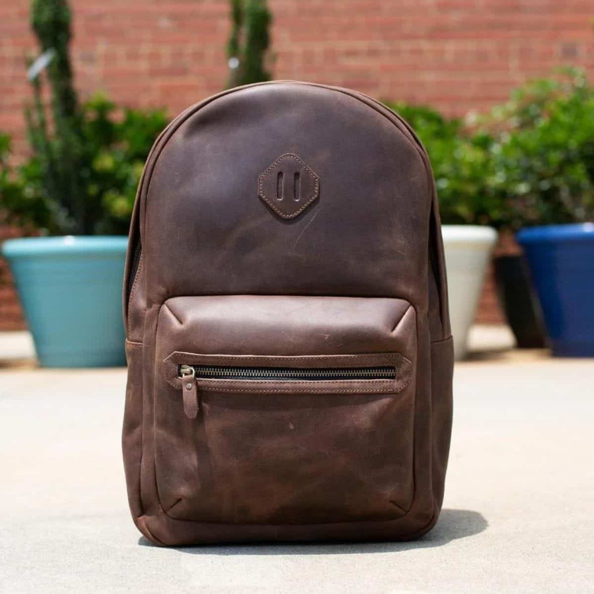 Men’s Handmade Dark Brown Leather Backpack – Timeless Craftsmanship