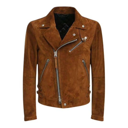 Men's Trail Brown Suede Leather Jacket – Rugged Outdoor Style