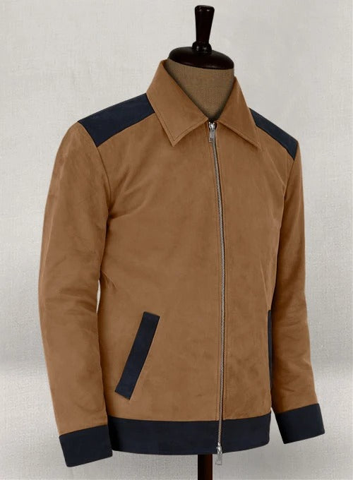 Men's Soft Saddle Brown Suede Leather Jacket – Rugged & Sophisticated