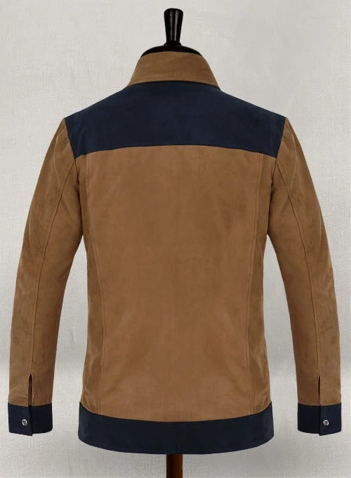 Men's Soft Saddle Brown Suede Leather Jacket – Rugged & Sophisticated