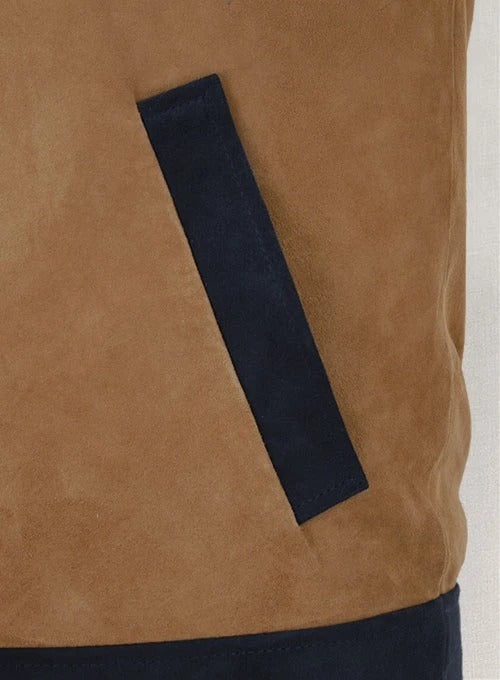 Men's Soft Saddle Brown Suede Leather Jacket – Rugged & Sophisticated