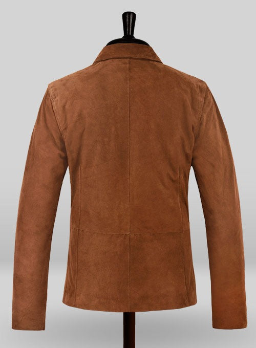 Men's Soft Tan Brown Suede Leather Jacket – Sleek & Comfortable