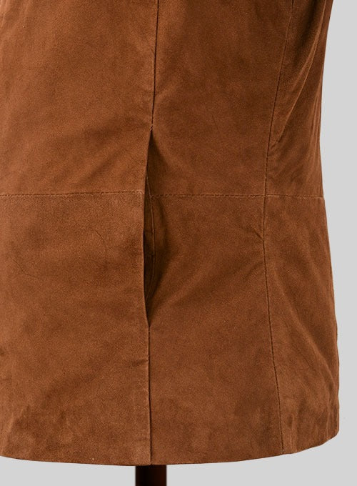 Men's Soft Tan Brown Suede Leather Jacket – Sleek & Comfortable