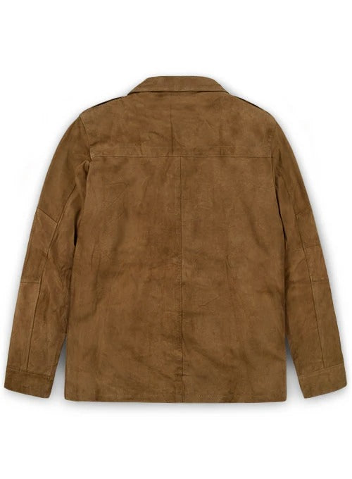 Men's Light Brown Suede Leather Jacket – Timeless & Versatile