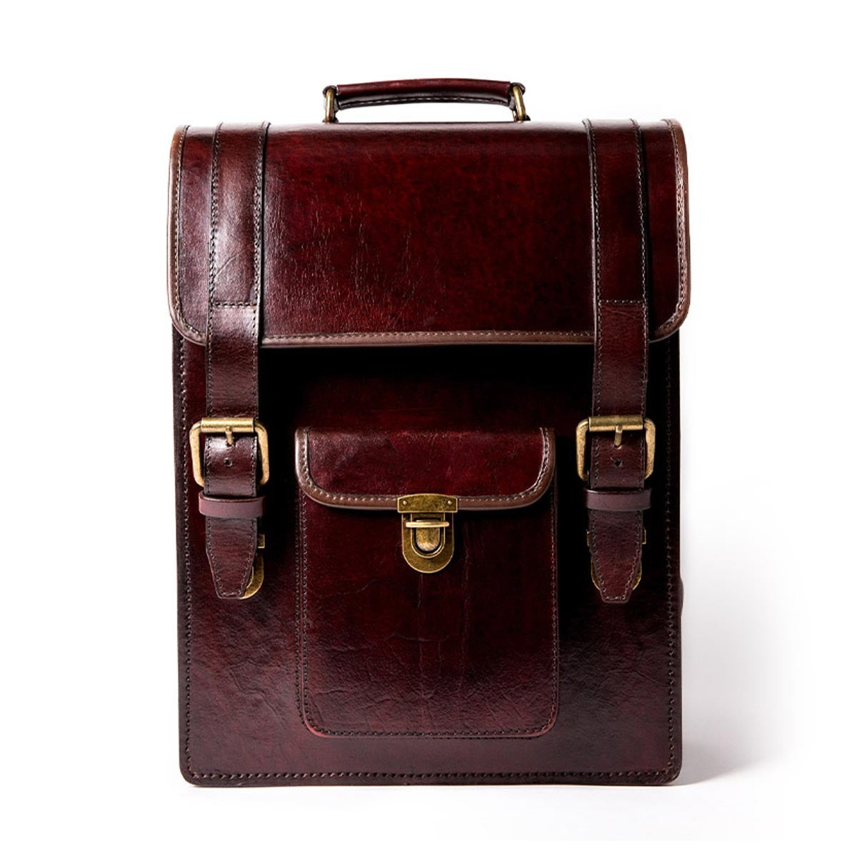 Men’s Dark Sienna Stylish Leather Backpack – Elegant and Durable