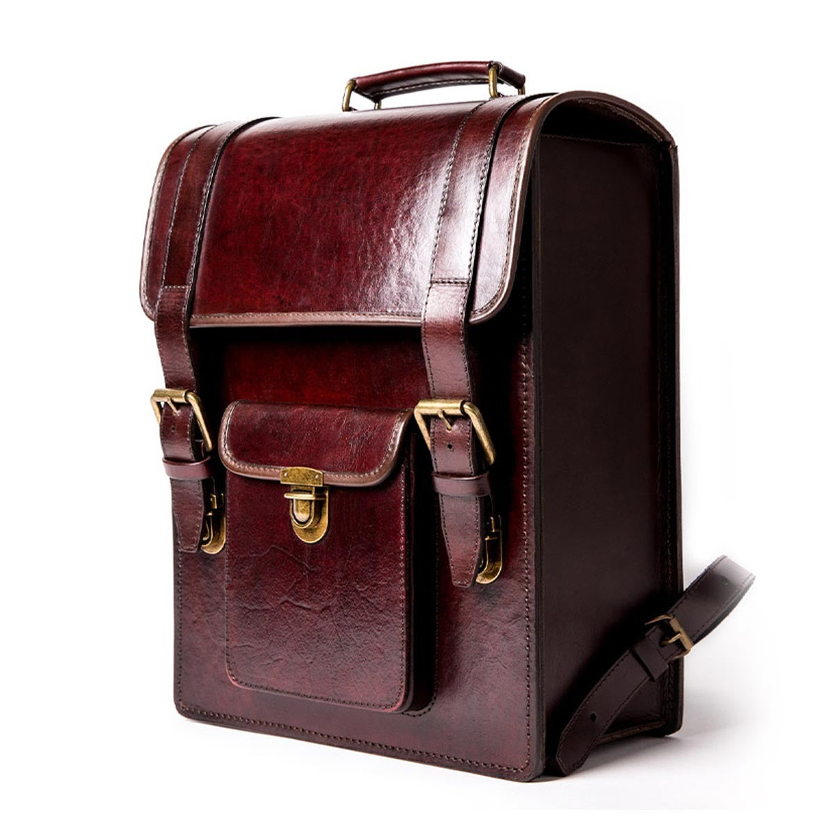Men’s Dark Sienna Stylish Leather Backpack – Elegant and Durable