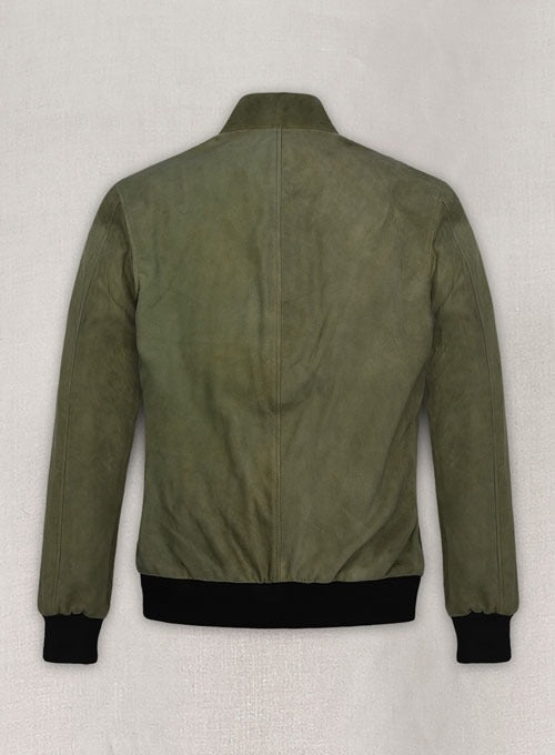 Men's Woodland Green Suede Leather Jacket – Refined & Adventurous