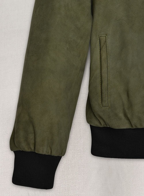 Men's Woodland Green Suede Leather Jacket – Refined & Adventurous