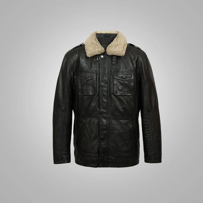 What are feature of Men's Leather Blazer