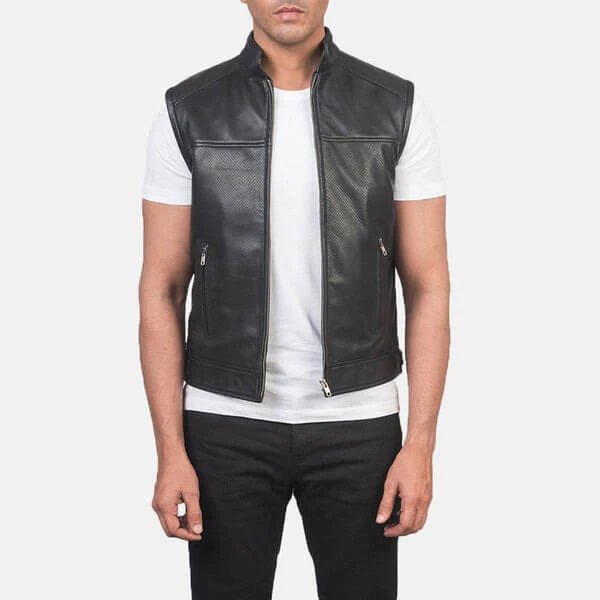 What are feature of men's leather Vest