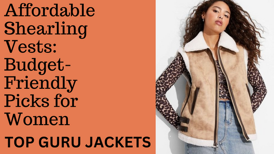 Affordable shearling vests for women.