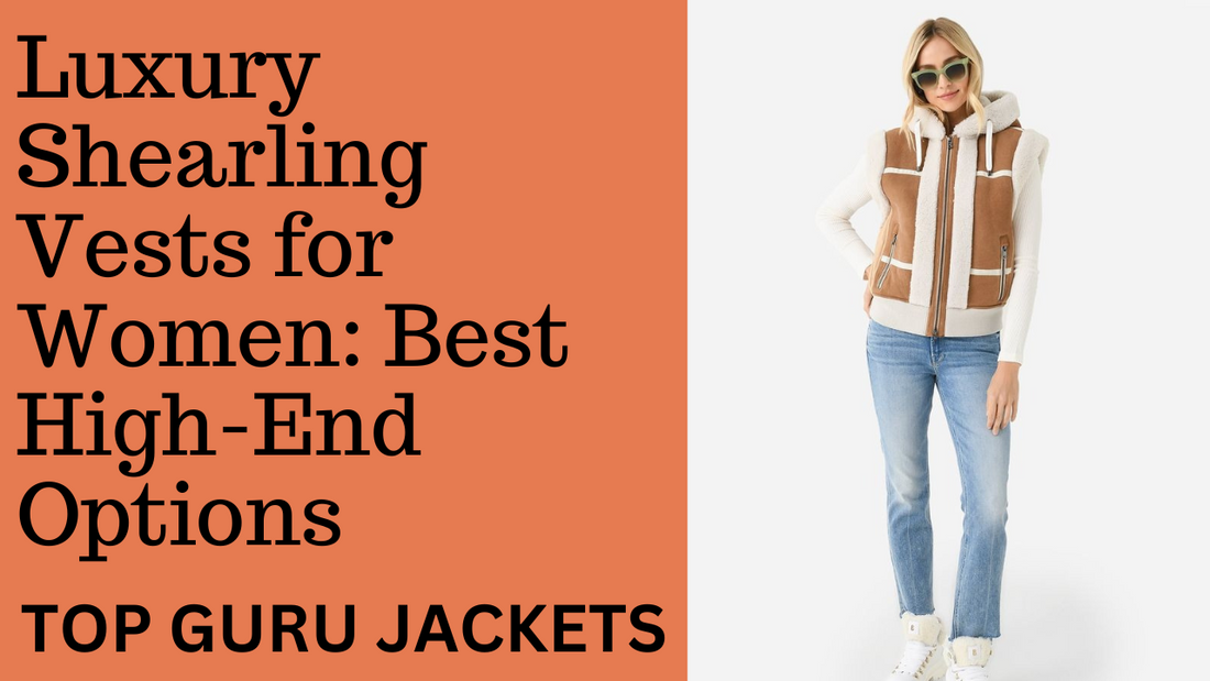 luxury shearling vests for women