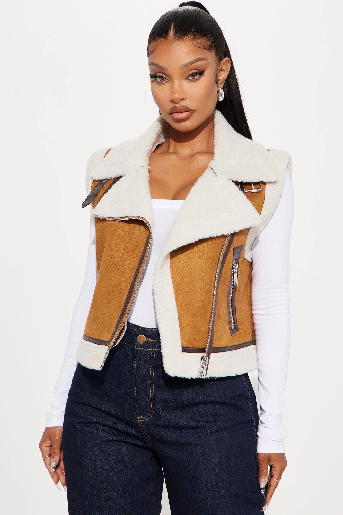 Women’s Shearling Leather Vest