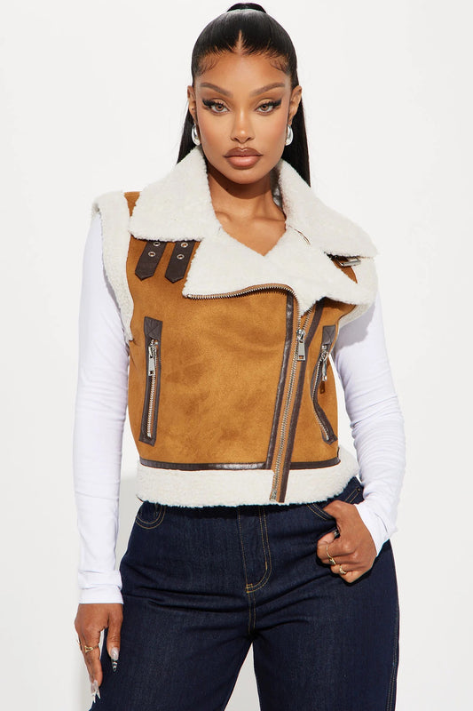 Women’s Shearling Leather Vest