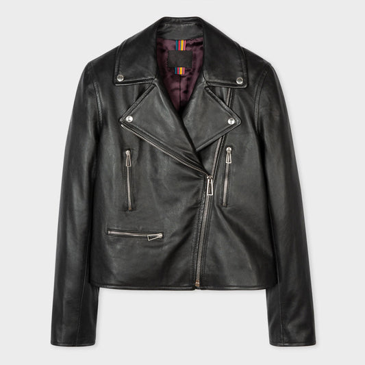 Women's Lambskin Leather Biker Jacket