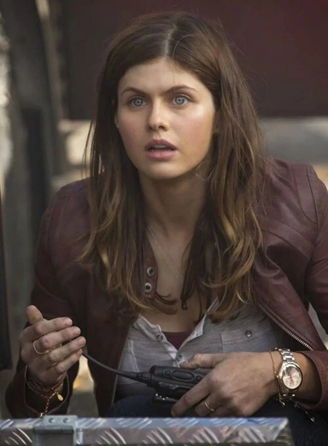 Alexandra Daddario Leather Jacket—Women's Celebrity Style

