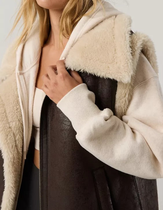 Chic Brown Shearling Vest for Women