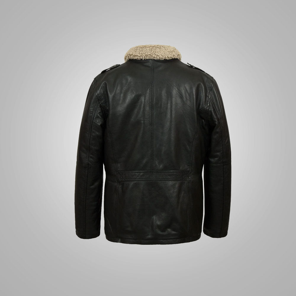 Men's Black Sheep Nappa Leather Coat