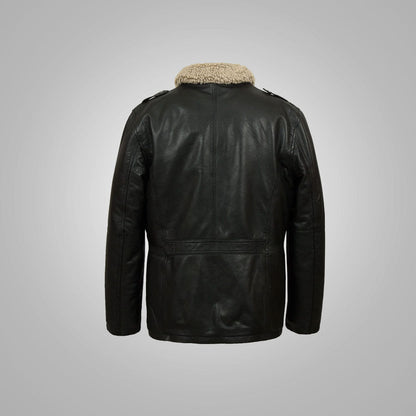 Men's Black Sheep Nappa Leather Coat