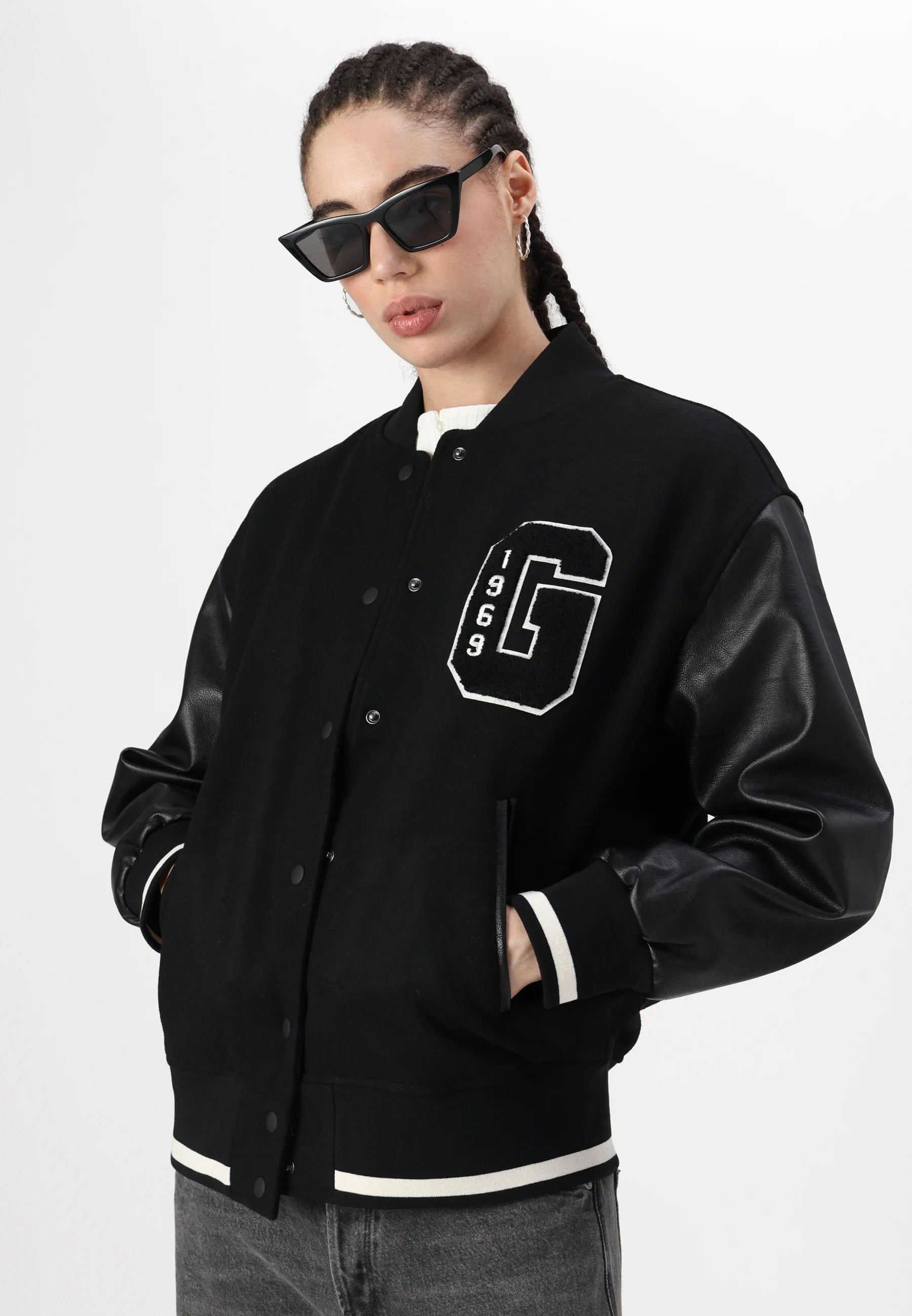 Women's Black Varsity Jacket