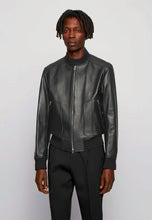 Men’s Black Leather Bomber JacketMen’s Black Leather Bomber Jacket - Classic and Versatile Outerwear