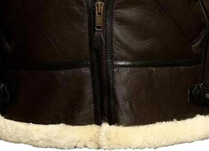 Sylvester Stallone Rocky Balboa Shearling Aviator Leather Jacket