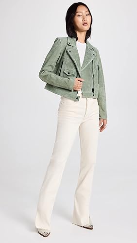 Green Suede Moto Jacket