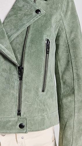 Green Suede Moto Jacket