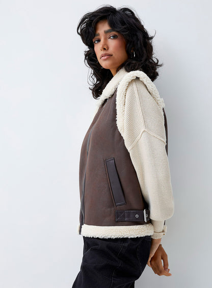 Women’s Shearling Leather Vest