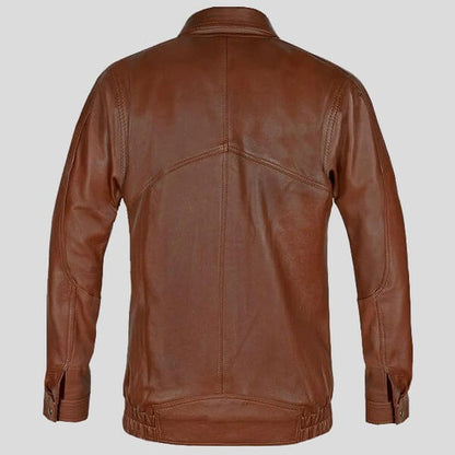 Aviator Bomber Leather Jacket