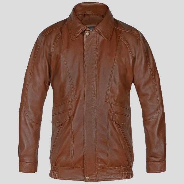 Aviator Bomber Leather Jacket