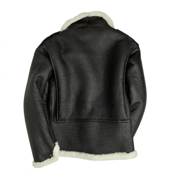 Men's Black Shearling B-6 Bomber Jacket