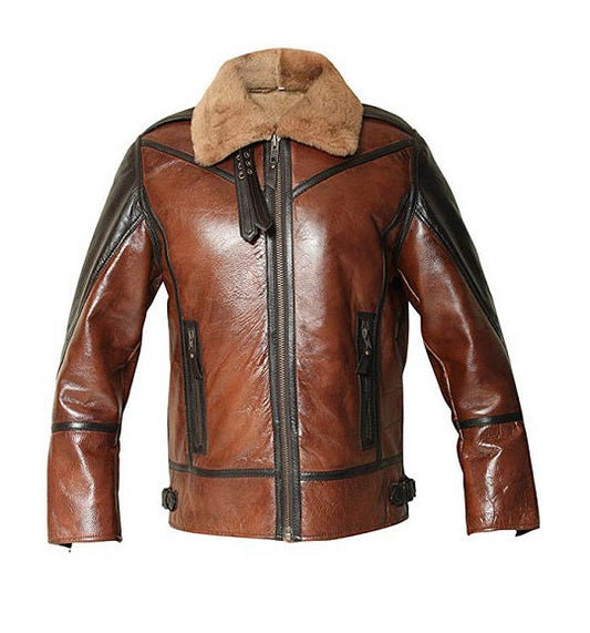 B3 RAF Sheepskin Leather Brown Pilot Jacket