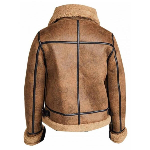 B3 Sheepskin Aviator Flight Fur Shearling Bomber Jacket