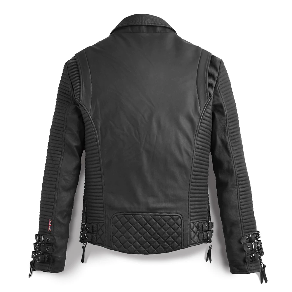 Men's Classic Black Leather Motorcycle Jacket