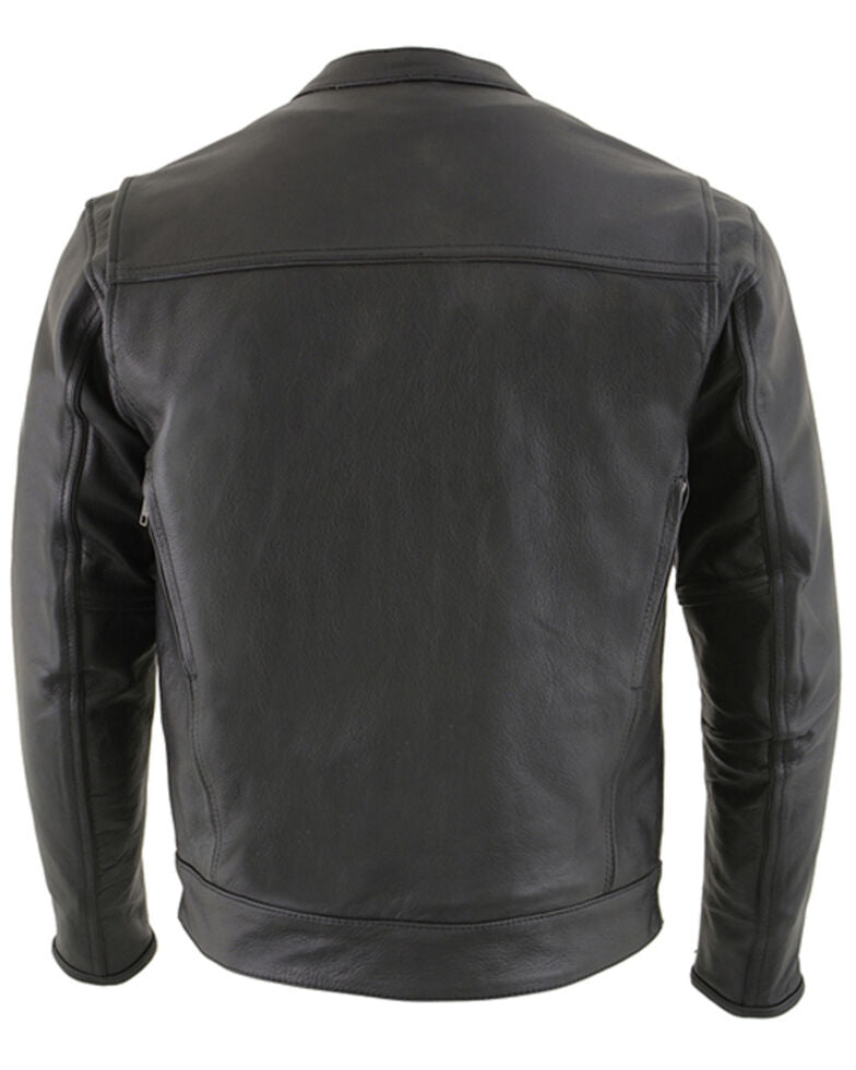 Vented Scooter Zip-Front CoolTec Leather Jacket