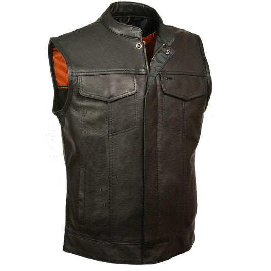 OPEN NECK SNAP/ZIP FRONT CLUB STYLE VEST