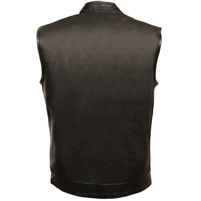 BLACK OPEN NECK CLUB STYLE VEST