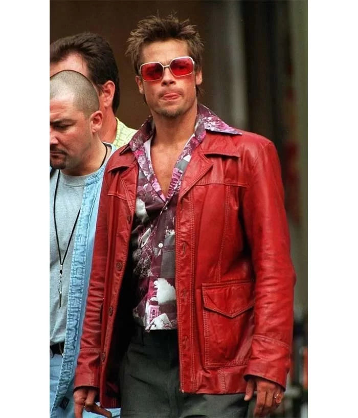 Brad Pitt - Fight Club Iconic Leather Jacket