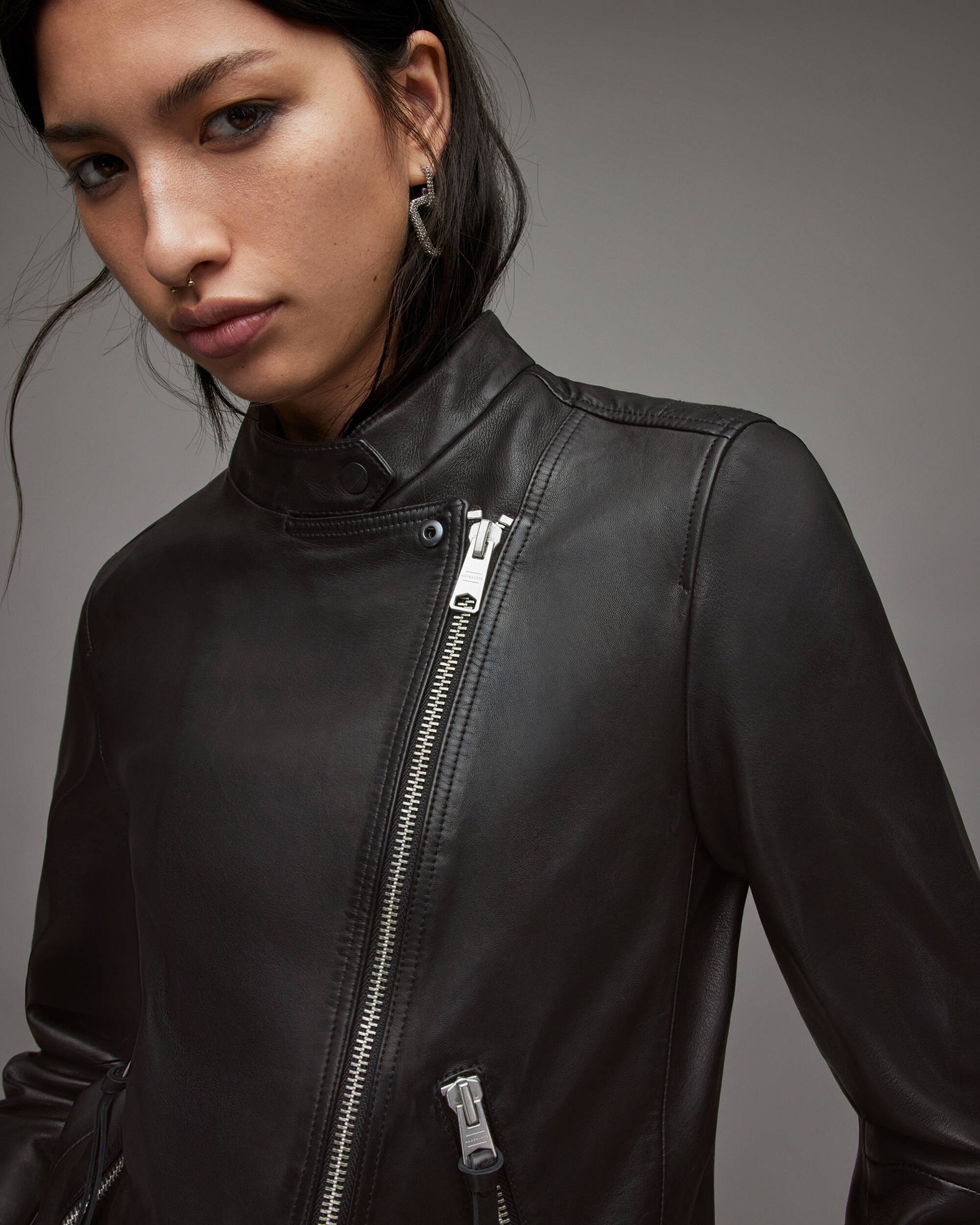 Iconic Women's Black Classic Leather Biker Jacket